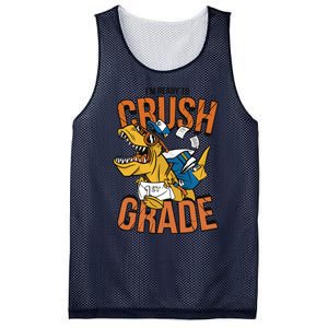 I'm Ready To Crush 1st Grade Dinosaur Mesh Reversible Basketball Jersey Tank