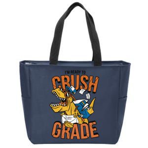 I'm Ready To Crush 1st Grade Dinosaur Zip Tote Bag