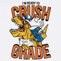 I'm Ready To Crush 1st Grade Dinosaur Garment-Dyed Sweatshirt