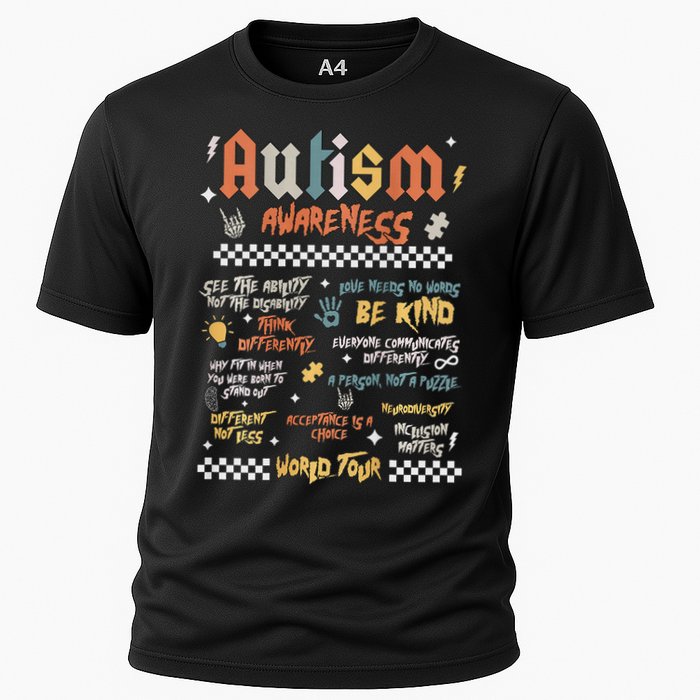 I Rock The Spectrum Autism World Autism Awareness Cooling Performance Crew T-Shirt
