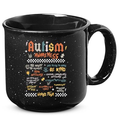 I Rock The Spectrum Autism World Autism Awareness 15oz Campfire Ceramic Mug
