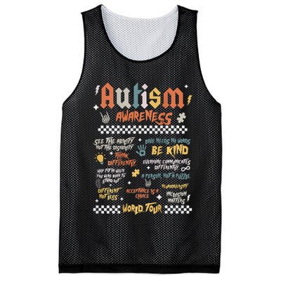 I Rock The Spectrum Autism World Autism Awareness Mesh Reversible Basketball Jersey Tank
