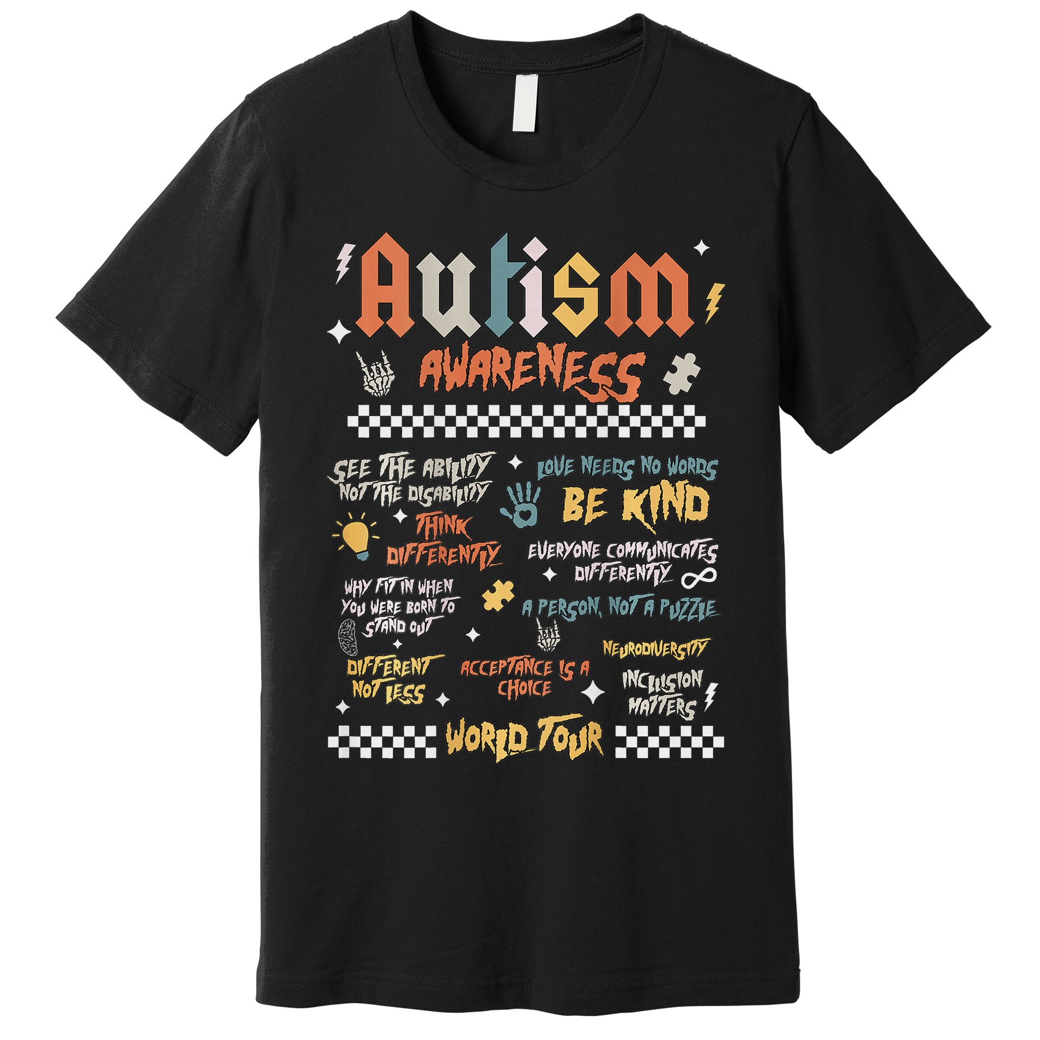 I Rock The Spectrum Autism World Autism Awareness Premium T-Shirt