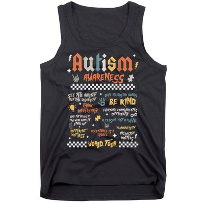 I Rock The Spectrum Autism World Autism Awareness Tank Top