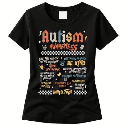 I Rock The Spectrum Autism World Autism Awareness Womens T-Shirt