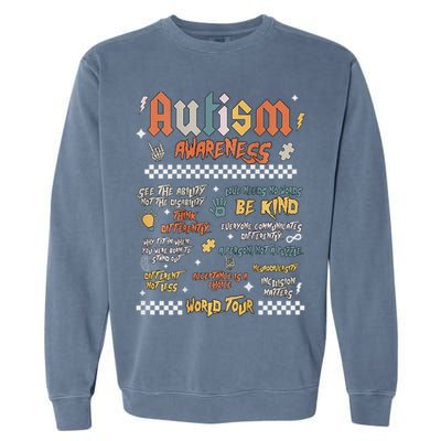 I Rock The Spectrum Autism World Autism Awareness Garment-Dyed Sweatshirt