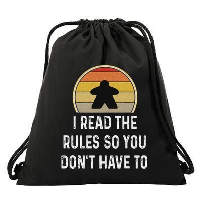 I Read The Rules Funny Board Game Gift Boardgame Lover Drawstring Bag