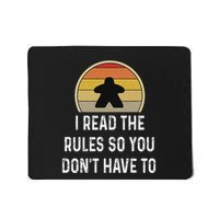 I Read The Rules Funny Board Game Gift Boardgame Lover Mousepad