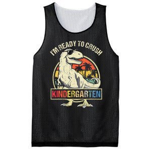 I'm Ready To Crush Kindergarten Dinosaur Back To School Mesh Reversible Basketball Jersey Tank