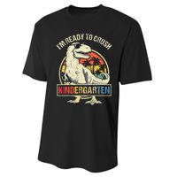 I'm Ready To Crush Kindergarten Dinosaur Back To School Performance Sprint T-Shirt