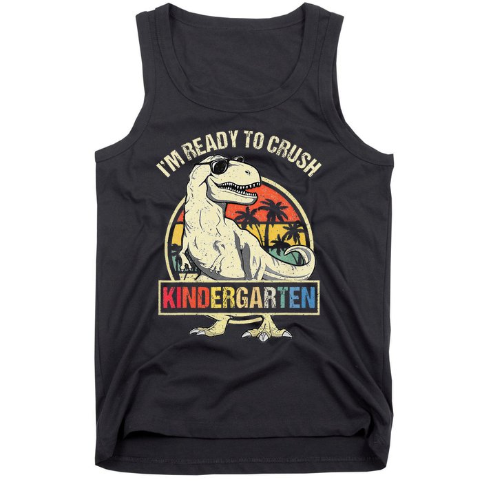 I'm Ready To Crush Kindergarten Dinosaur Back To School Tank Top