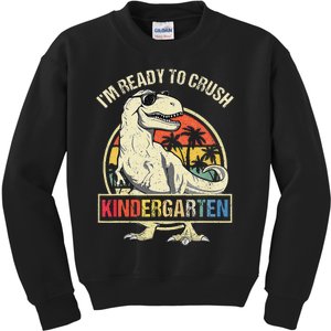 I'm Ready To Crush Kindergarten Dinosaur Back To School Kids Sweatshirt