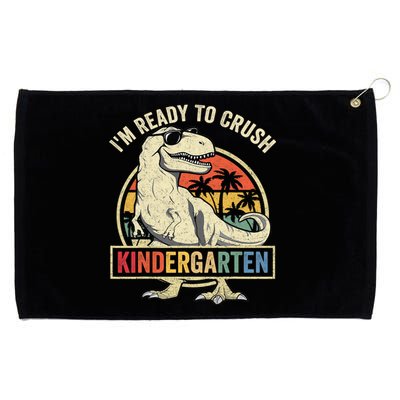 Im Ready To Crush Kindergarten Back To School Dinosaur Kids Gift Grommeted Golf Towel