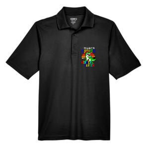 Im Ready To Crush Kindergarten TRex Dinosaur Back To School Men's Origin Performance Pique Polo