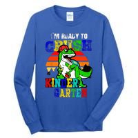 Im Ready To Crush Kindergarten TRex Dinosaur Back To School Tall Long Sleeve T-Shirt