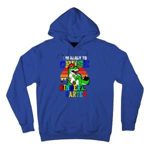 Im Ready To Crush Kindergarten TRex Dinosaur Back To School Tall Hoodie