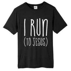 I Run Towards Jesus Christian Tall Fusion ChromaSoft Performance T-Shirt