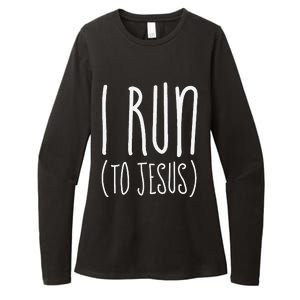 I Run Towards Jesus Christian Womens CVC Long Sleeve Shirt