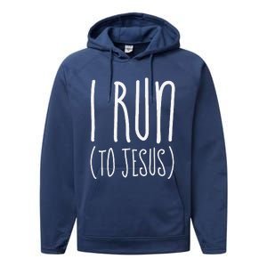 I Run Towards Jesus Christian Performance Fleece Hoodie