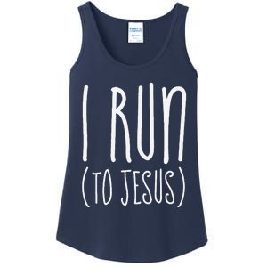 I Run Towards Jesus Christian Ladies Essential Tank