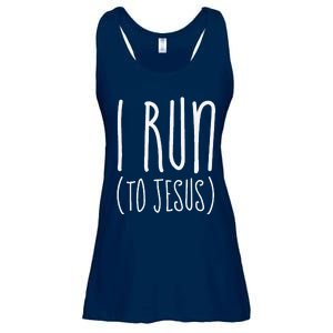 I Run Towards Jesus Christian Ladies Essential Flowy Tank