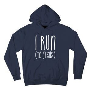 I Run Towards Jesus Christian Tall Hoodie