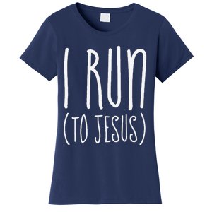 I Run Towards Jesus Christian Women's T-Shirt