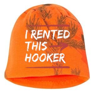 I Rented This Hooker Offensive Funny Kati - Camo Knit Beanie