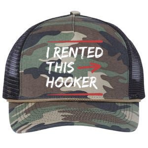 I Rented This Hooker Offensive Funny Retro Rope Trucker Hat Cap