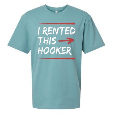 I Rented This Hooker Offensive Funny Sueded Cloud Jersey T-Shirt