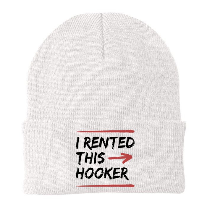 I Rented This Hooker Offensive Funny Knit Cap Winter Beanie