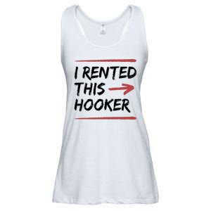 I Rented This Hooker Offensive Funny Ladies Essential Flowy Tank