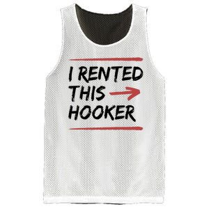 I Rented This Hooker Offensive Funny Mesh Reversible Basketball Jersey Tank