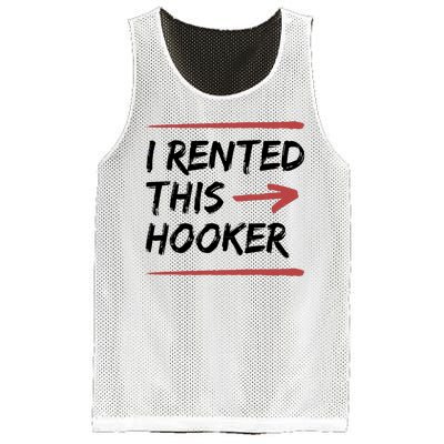 I Rented This Hooker Offensive Funny Mesh Reversible Basketball Jersey Tank