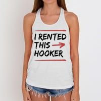 I Rented This Hooker Offensive Funny Women's Knotted Racerback Tank