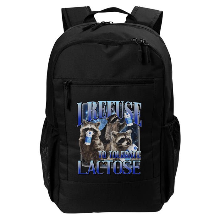 I Refuse To Tolerate Lactose Racoon Meme Lactose Intolerant Backpack