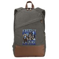 I Refuse To Tolerate Lactose Racoon Meme Lactose Intolerant Cotton Canvas Backpack