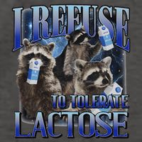 I Refuse To Tolerate Lactose Racoon Meme Lactose Intolerant Vector Backpack