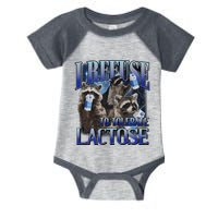 I Refuse To Tolerate Lactose Racoon Meme Lactose Intolerant Infant Baby Jersey Bodysuit