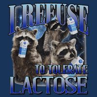 I Refuse To Tolerate Lactose Racoon Meme Lactose Intolerant Infant Baby Jersey Bodysuit