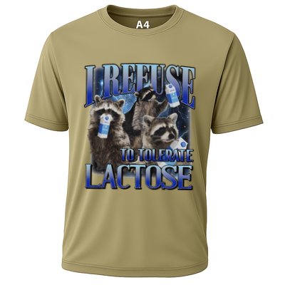 I Refuse To Tolerate Lactose Racoon Meme Lactose Intolerant Performance Shirt