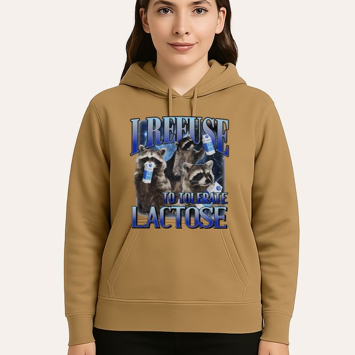 I Refuse To Tolerate Lactose Racoon Meme Lactose Intolerant Hoodie