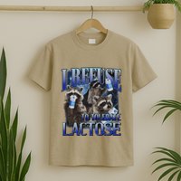 I Refuse To Tolerate Lactose Racoon Meme Lactose Intolerant T-Shirt