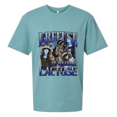 I Refuse To Tolerate Lactose Racoon Meme Lactose Intolerant Sueded Cloud Jersey T-Shirt