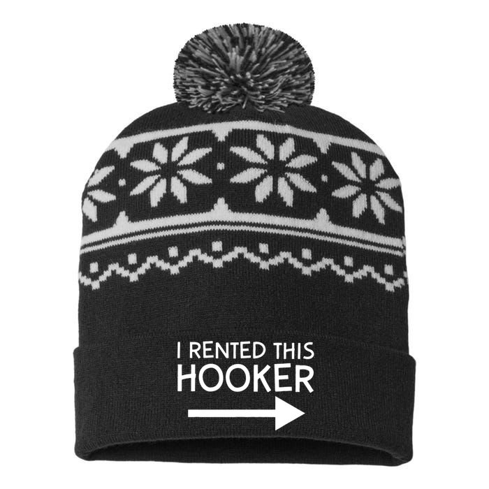 I Rented This Hooker Right No Scratch USA-Made Snowflake Beanie