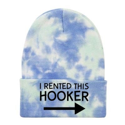 I Rented This Hooker Right No Scratch Tie Dye 12in Knit Beanie