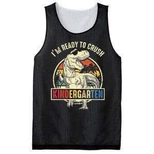 I'm Ready To Crush Kindergarten Dinosaur Back To School Mesh Reversible Basketball Jersey Tank