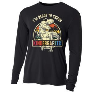 I'm Ready To Crush Kindergarten Dinosaur Back To School Cooling Performance Long Sleeve Crew