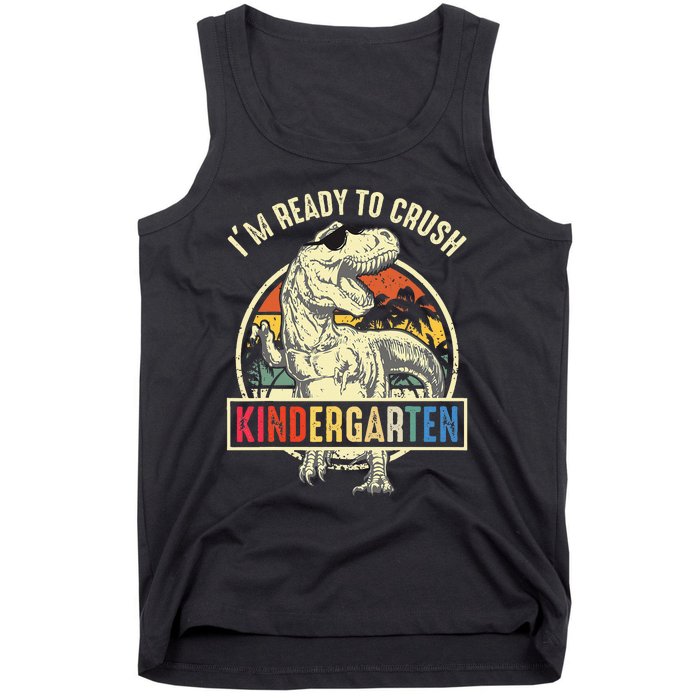 I'm Ready To Crush Kindergarten Dinosaur Back To School Tank Top