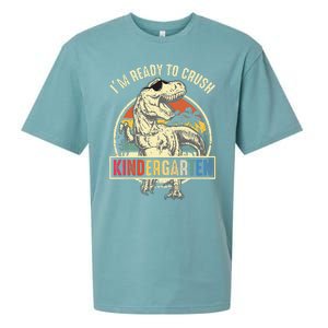 I'm Ready To Crush Kindergarten Dinosaur Back To School Sueded Cloud Jersey T-Shirt